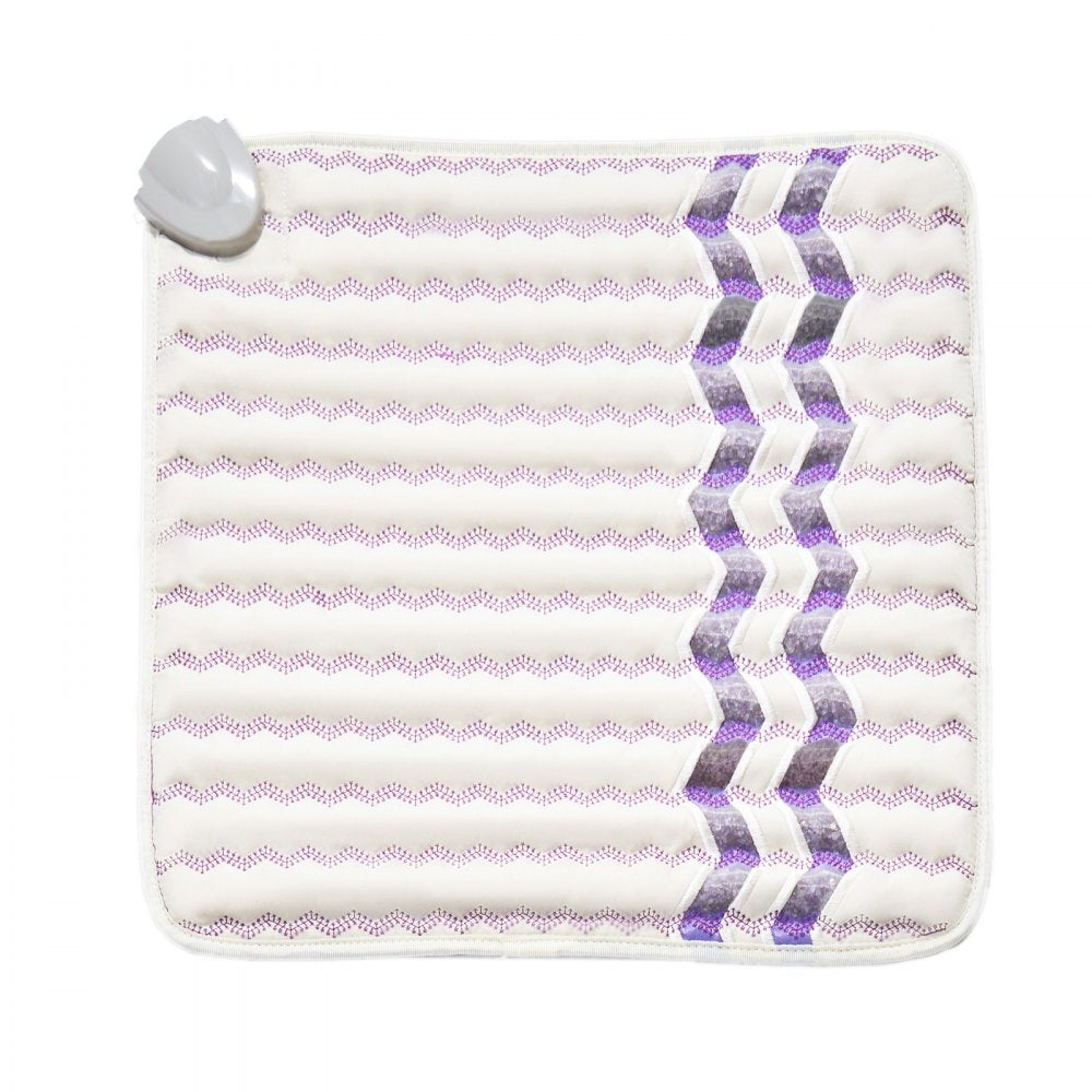 VEVOR Far Infrared Heating Pad, Amethyst Gemstones Heating Mat with Negative Ions, 103-159℉ Hot Gemstone Therapy Mat with 0-12 Hours Timer for Back Hip Pain Relief (18 x 18-inch)