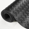 VEVOR Diamond-Plate Rubber Flooring Roll, 3 mm x 4 ft x 8 ft Garage Floor Mat, SBR Rubber Garage Flooring Roll, Easy to Clean, Diamond Plate Rubber Mat for Under Cars, Garage Industry Gym, Black