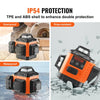 VEVOR 100ft Self Leveling Laser Level, Manual Green 3 x 360° Cross Line Laser, Manual Self-leveling Mode & IP54 Waterproof 8h Continuous Working Time Line Laser, Battery/Stand Included