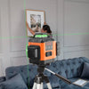 VEVOR 100ft Self Leveling Laser Level, Manual Green 3 x 360° Cross Line Laser, Manual Self-leveling Mode & IP54 Waterproof 8h Continuous Working Time Line Laser, Battery/Stand Included