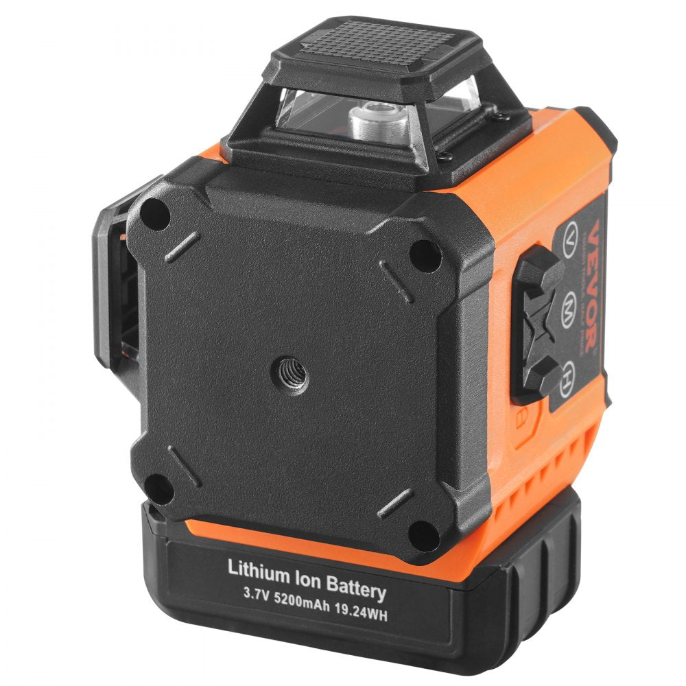 VEVOR 100ft Self Leveling Laser Level, Manual Green 3 x 360° Cross Line Laser, Manual Self-leveling Mode & IP54 Waterproof 8h Continuous Working Time Line Laser, Battery/Stand Included