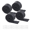 VEVOR Rubber Mulch for Landscaping, 4 Rolls Recycled Rubber Mulch Mat 120 x 4.5 in, Permanent Rubber Pathway, Natural-Looking Black Mulch Garden Edging for Plants, Vegetables & Flower Garden Barrier