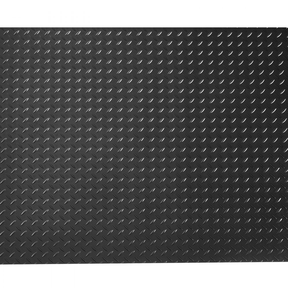 VEVOR Garage Floor Roll, 4 x 20 ft Garage Flooring Mat, 3 mm Thickened Rubber Diamond Plate Floor Protector Mat, Non-Slip, Wear-resist, Waterproof, Easy to Clean for Warehouse, Gyms,Trailer, Black
