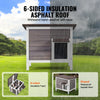 VEVOR Outdoor Cat House Weatherproof, Feral Cat Shelter for Multiple Cats, Outdoor Wooden Cat Rabbit House with All-Round Foam Insulated, Open Roof, PVC Door Flaps, 24"L x 20"W x 21"H