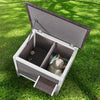 VEVOR Outdoor Cat House Weatherproof, Feral Cat Shelter for Multiple Cats, Outdoor Wooden Cat Rabbit House with All-Round Foam Insulated, Open Roof, PVC Door Flaps, 24"L x 20"W x 21"H