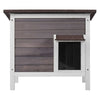 VEVOR Outdoor Cat House Weatherproof, Feral Cat Shelter for Multiple Cats, Outdoor Wooden Cat Rabbit House with All-Round Foam Insulated, Open Roof, PVC Door Flaps, 24"L x 20"W x 21"H