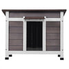 VEVOR Outdoor Cat House Weatherproof, Feral Cat Shelter for Multiple Cats, Outdoor Wooden Cat Rabbit House with a Window, Open Roof and PVC Door Flaps, 24"L x 21"W x 18"H