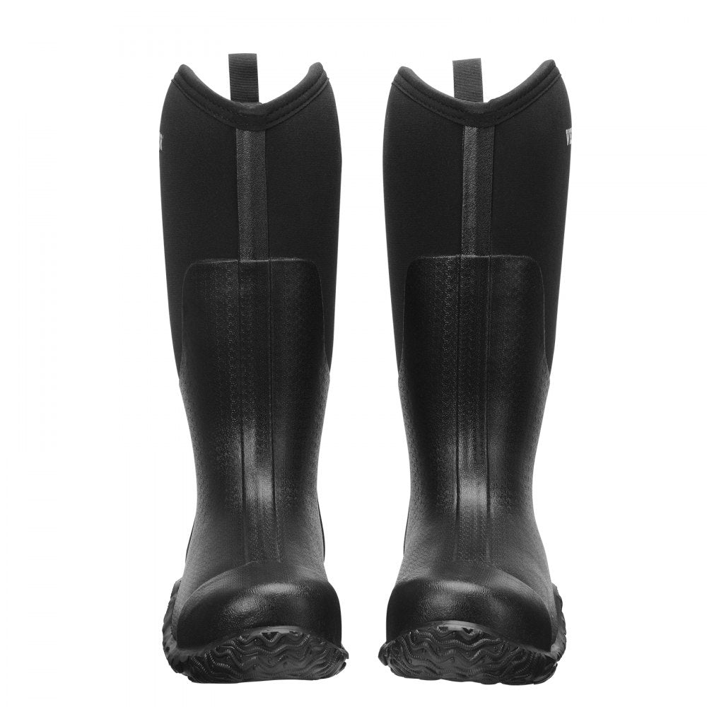 VEVOR Men's Steel Toe Rubber Boots, Protective Footwear, Waterproof Rain Fishing Boots, Outdoor Non-Slip Work Shoes, Lightweight and Durable, for Manufacturing, Construction, Farming, Size 10 US