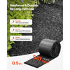 VEVOR Rubber Mulch Mat Roll, 2 Rolls 140 x 4.5 in, Recycled Rubber Permanent Mulch Edging Border, Natural-Looking Flower Barrier with Stakes, 0.5 in Thick Cuttable Garden Edgings for Landscaping