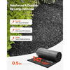 VEVOR Rubber Mulch Mat Roll, 96 x 24 in Recycled Rubber Mulch Mat, 0.5 Thick Cuttable, Reduced Weed Growth, Natural-Looking Weed Barrier Mat, Permanent Walkway Pathway for Landscaping