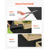 VEVOR Rubber Mulch Mat Roll, 2 Rolls 96 x 24 in Recycled Rubber Mulch Mat, 0.5 Thick Cuttable, Reduced Weed Growth, Natural-Looking Weed Barrier Mat, Permanent Walkway Pathway for Landscaping
