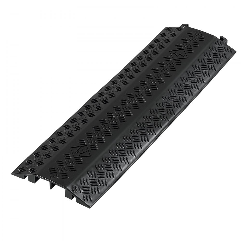 VEVOR Drop Over Cable Cover, 17,500 lbs/Axle Load Capacity, Heavy Duty Cable Hose Protector Ramp, Floor Cord Cover, for High Walking Traffic Areas, Indoor, Outdoor, Home, Office, Warehouse, 3 Pack