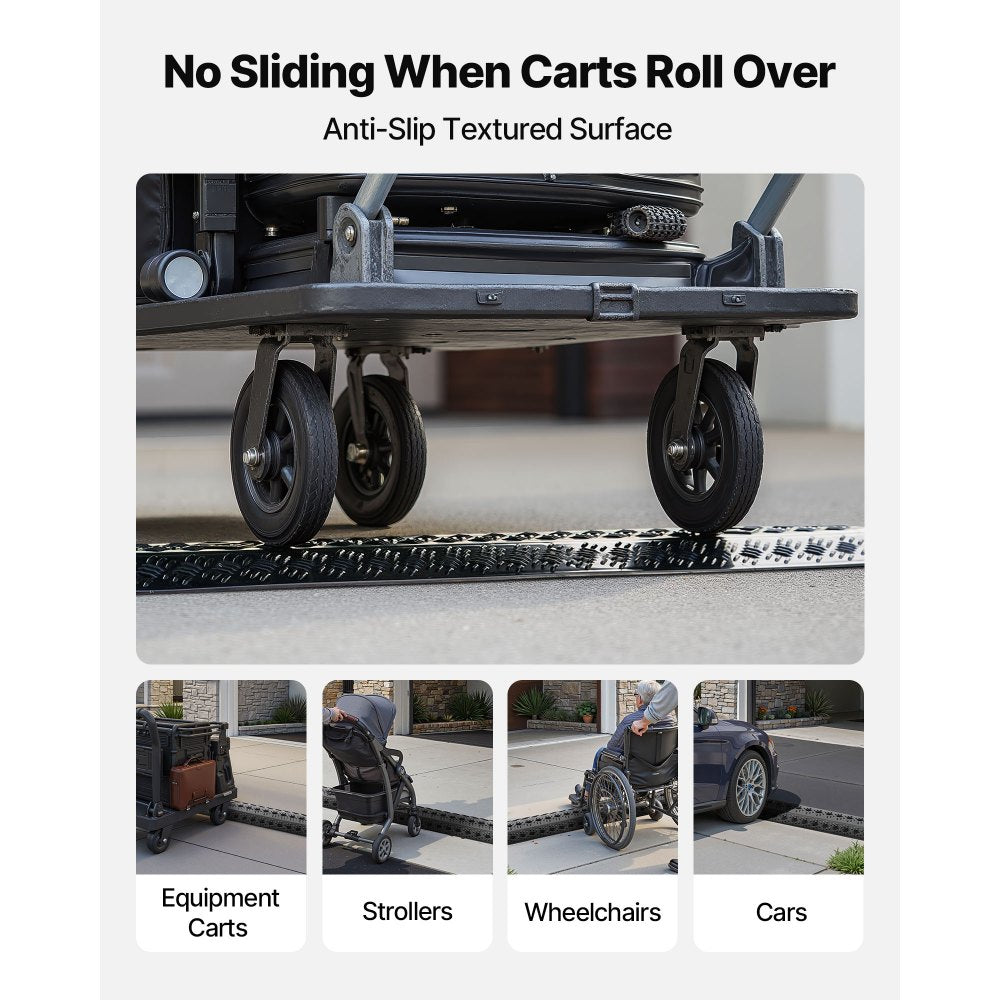 VEVOR Drop Over Cable Cover, 17,500 lbs/Axle Load Capacity, Heavy Duty Cable Hose Protector Ramp, Floor Cord Cover, for High Walking Traffic Areas, Indoor, Outdoor, Home, Office, Warehouse, 1 Pack