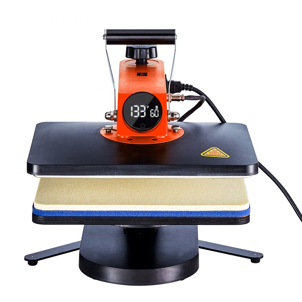 VEVOR 5-in-1 Heat Press Machine, 12" x 15" Fast Heating, 360 Swing Away Digital Sublimation Transfer, T-Shirt Vinyl Transfer Printer for Banners Canvas Bag Shirts Pillow Cups  Tested to UL Standards