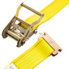 VEVOR E Track Ratchet Strap, 18PCS 2\" x 15\' E-Track Straps 4400 LBS Breaking Strength, with Polyester Webbing & Spring Fitting & Ratchets, Durable Tie-Downs for Motorcycles, Tire, Trailer Loads