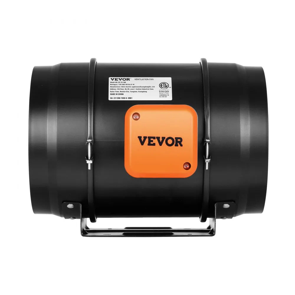 VEVOR Inline Duct Fan, 8-Inch 750 CFM with Variable Speed Controller, Quiet AC-motor Ventilation Exhaust Fan for Cooling Booster, Grow Tents, Hydroponics