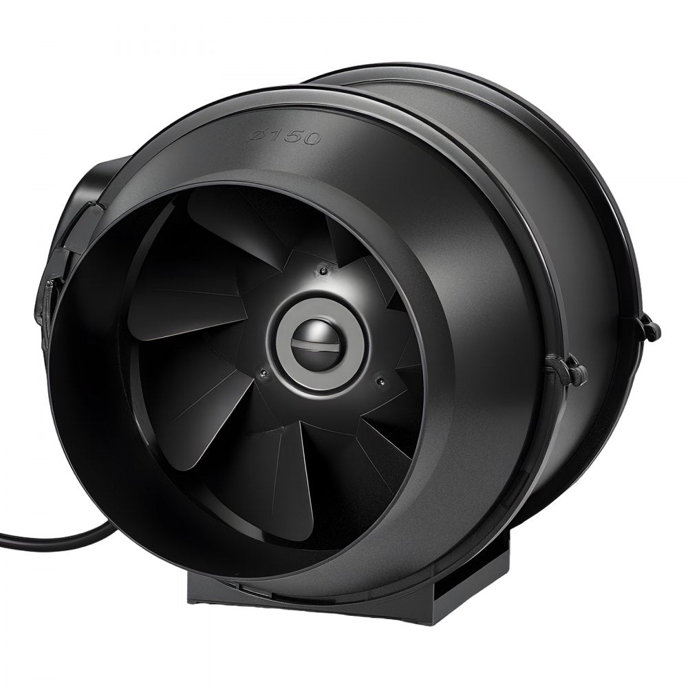 VEVOR Inline Duct Fan, 6 in Quiet Inline Exhaust Fan, 380 CFM Powerful AC-Motor Ventilation Fans for Cooling Booster, High Air Flow, Vent Blower Fans for Indoor Grow Tents Basement Hydroponics
