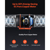 VEVOR Inline Duct Fan, 807 CFM 8 inch EC Motor Exhaust Ventilation Fan with 10-Speed, PWM Controller, App Control, Temperature Humidity Sensor, Cooling for Grow Tent, Indoor Gardening, Hydroponics
