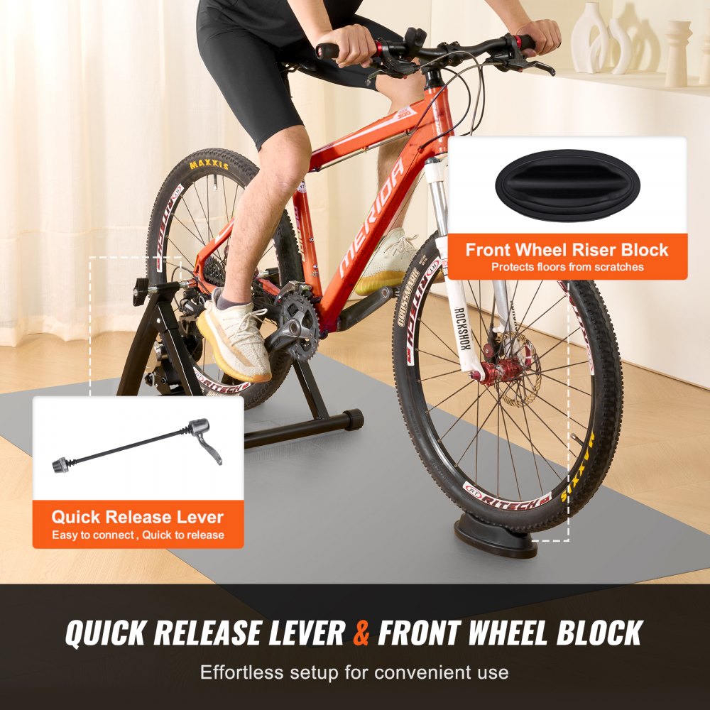 bicycle trainer stationary bike cycle stand Vevor Bike Trainer Stand Magnetic Indoor Cycling Stand for 26"-29" Whe – FactoryPure