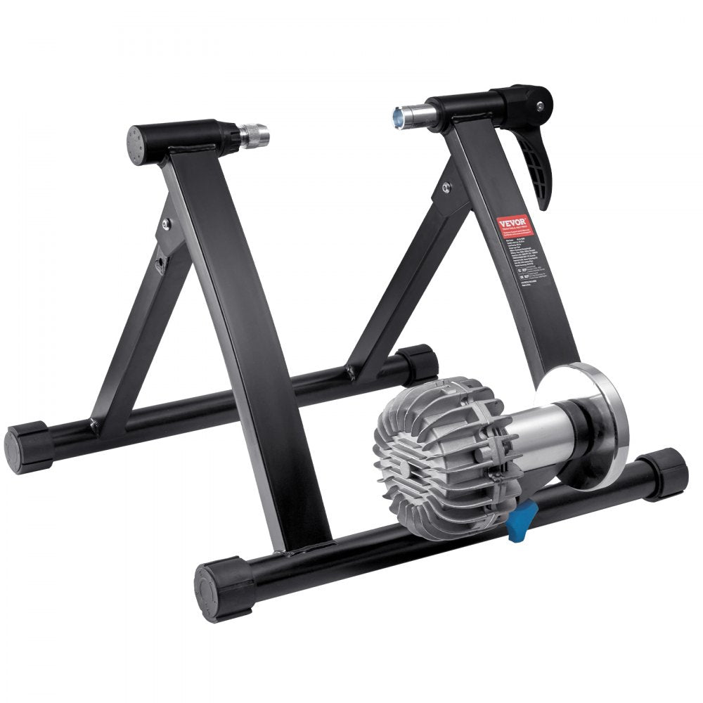 VEVOR Bike Trainer Stand, Fluid Stationary Bike Stand for 26"-29" Wheels, Noise Reduction Fluid Flywheel, Portable Cycling Stand for Indoor Riding Exercise, with Quick-Release Lever & Front Wheel Rise