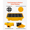 VEVOR Spill Containment Pallet, 1 Drum Low Profile Spill Containment Modular Platform, 11.4 Gallon Sump, 1543 lbs Load Capacity, Heavy-Duty Polyethylene Tray with Drain, 26.4" x 26.6" x 5.9", Yellow