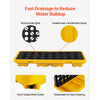 VEVOR Spill Containment Pallet, 2 Drum Low Profile Spill Containment Modular Platform, 21 Gallon Sump, 4409 lbs Load Capacity, Heavy-Duty Polyethylene Tray with Drain, 51.8" x 26.8" x 5.9", Yellow