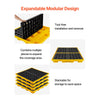 VEVOR Spill Containment Pallet, 4 Drum Low Profile Spill Containment Modular Platform, 31 Gallon Sump, 8818 lbs Load Capacity, Heavy-Duty Polyethylene Tray with Drain, 51.4" x 50.4" x 5.9", Yellow