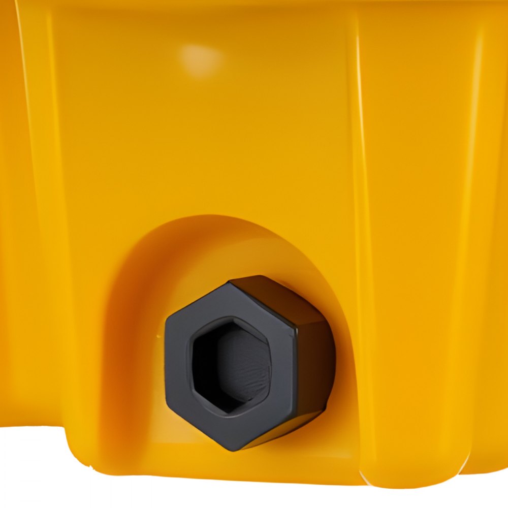 VEVOR Spill Containment Pallet, 4 Drum Low Profile Spill Containment Modular Platform, 31 Gallon Sump, 8818 lbs Load Capacity, Heavy-Duty Polyethylene Tray with Drain, 51.4" x 50.4" x 5.9", Yellow