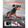 VEVOR Weight Bench, 1200lbs Heavy Duty Stable Weight Bench Press for Full Body Workout, Adjustable Exercise Sit up Bench for Home Gym Strength Training, Flat Bench with Quick Folding & Fast Adjustment