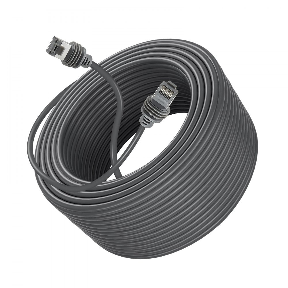 VEVOR Starlink Gen 3 Cable, 100 FT, 26 AWG Copper Core, Durable Extension Cable for Standard Generation 3, Compatible with Starlink Rectangular Satellite V3, Flexible Wiring for RV, Backyard, Camping