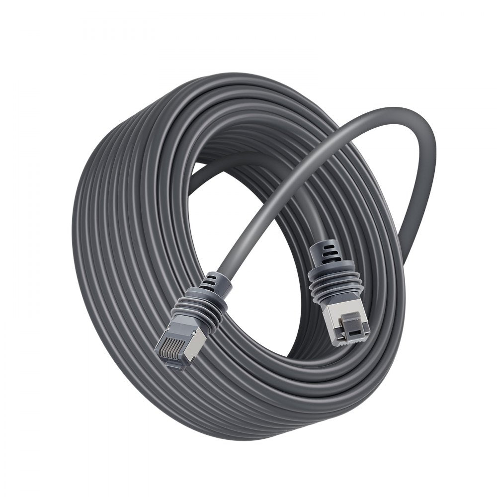 VEVOR Starlink Gen 3 Cable, 100 FT, 26 AWG Copper Core, Durable Extension Cable for Standard Generation 3, Compatible with Starlink Rectangular Satellite V3, Flexible Wiring for RV, Backyard, Camping