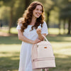 VEVOR Breast Pump Backpack, Breast Feeding Bag with Ice Pack, Fits for S1/S2, Pumping Accessories & Breastmilk Storage, Portable Pump Carrying Case for Work, Travel and Family Use, Light Pink