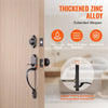 VEVOR Front Door Handle and Deadbolt Set, Front Door Lock Set with Interior Knob, Adjustable Hole Spacing Single Cylinder Handleset, for Right and Left Handed Entrance, Brushed Oil Rubbed Bronze