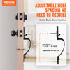 VEVOR Front Door Handle and Deadbolt Set, Matte Black Front Door Lock Set with Interior Knob,  Adjustable Hole Spacing Single Cylinder Handleset, for Right and Left Handed Entrance and Front Door