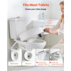 VEVOR Raised Toilet Seat, 350 lbs Capacity, 5-Inch Lift Height, Commode Elevated Toilet Seat Riser with Enlarged Opening for Seniors, Elderly, Handicap, Disabled, Adults, Fits Elongated & Round Bowl
