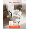 VEVOR Raised Toilet Seat with Arms, 300 lbs Load Capacity, 5-Inch Lift Height, Widened Commode Elevated Toilet Seat Riser with Padded Handles for Seniors, Elderly, Handicap, Disabled, and Adults Use