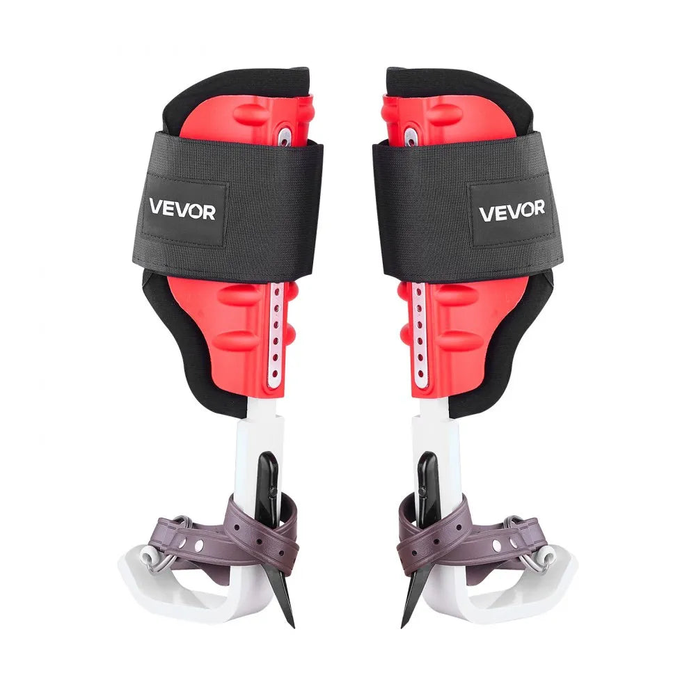 VEVOR Tree Climbing Spikes Set, Height-Adjustable Tree Climbing Gear with Straps & Spike Protectors, 350 lbs Load Capacity, Durable Aluminum Climb Spurs Arborist Equipment for Fruit Picking Hunting