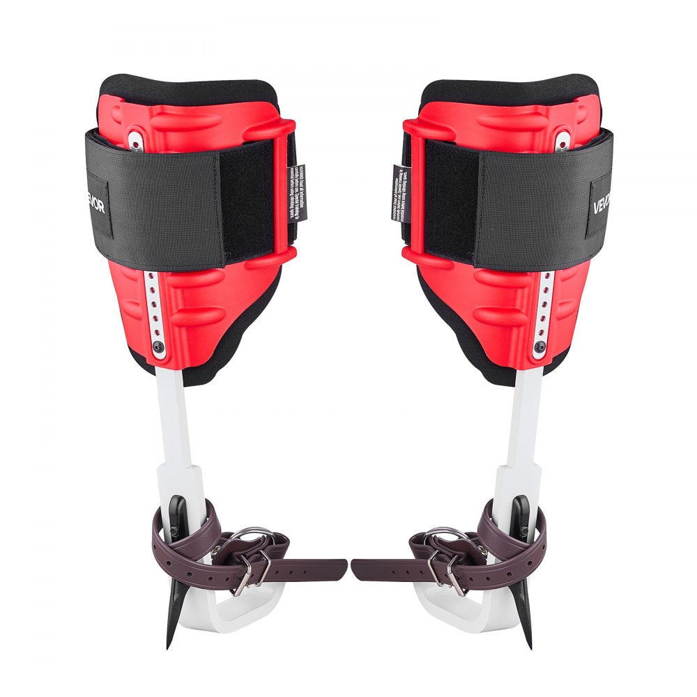 VEVOR Tree Climbing Spikes Set, Height-Adjustable Tree Climbing Gear with Straps & Spike Protectors, 350 lbs Load Capacity, Durable Aluminum Climb Spurs Arborist Equipment for Fruit Picking Hunting