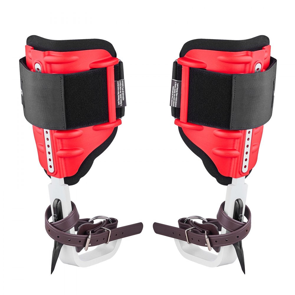 VEVOR Tree Climbing Spikes Set, Height-Adjustable Tree Climbing Gear with Straps & Spike Protectors, 350 lbs Load Capacity, Durable Aluminum Climb Spurs Arborist Equipment for Fruit Picking Hunting