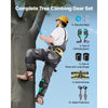 VEVOR Tree Climbing Spikes Set, Height-Adjustable Tree Climbing Gear with Straps & Spike Protectors, 350 lbs Load Capacity, Heavy Duty Steel Climb Spurs Arborist Equipment for Fruit Picking Hunting