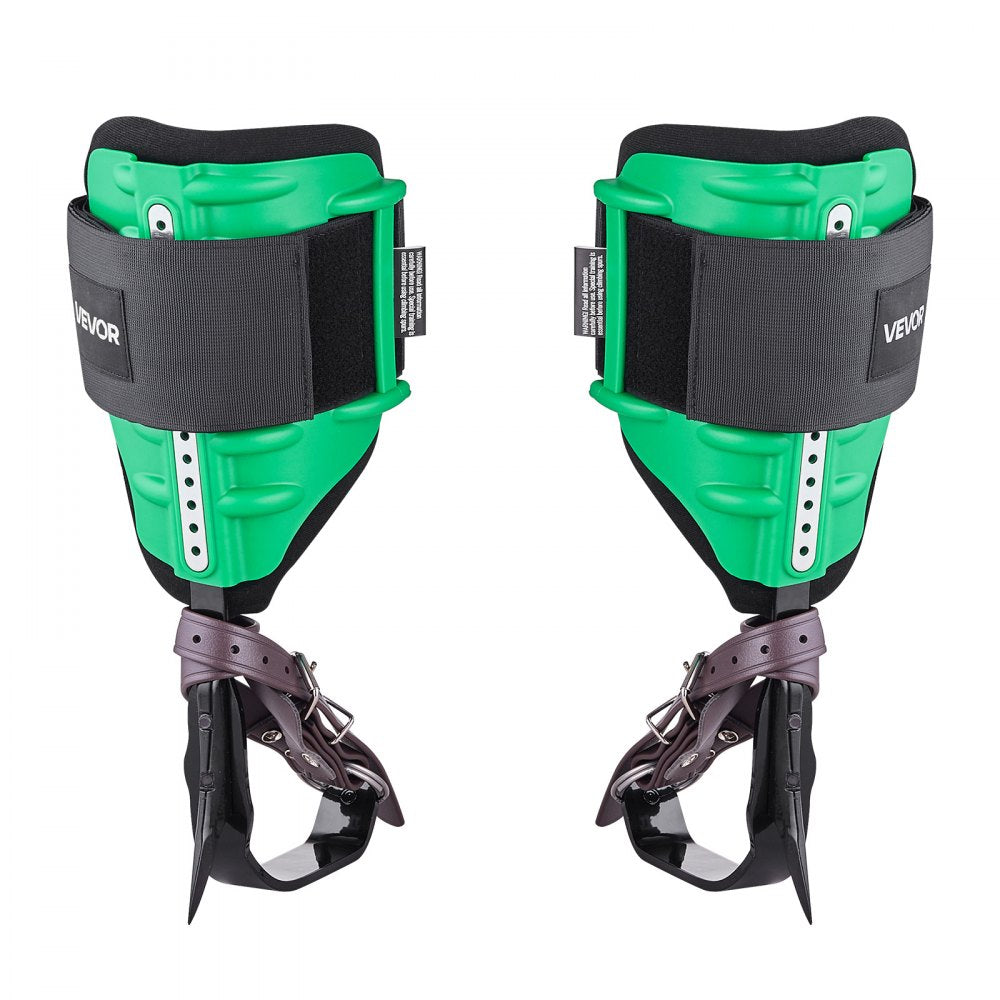 VEVOR Tree Climbing Spikes Set, Height-Adjustable Tree Climbing Gear with Straps & Spike Protectors, 350 lbs Load Capacity, Heavy Duty Steel Climb Spurs Arborist Equipment for Fruit Picking Hunting