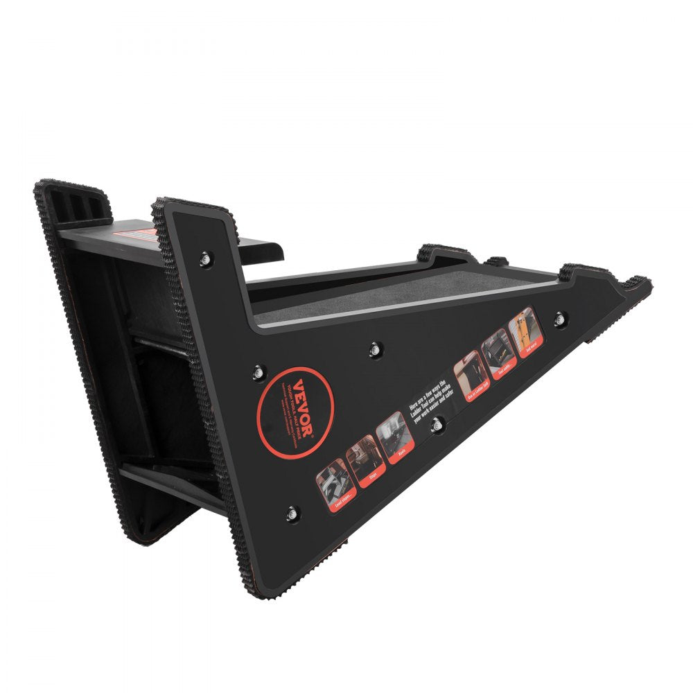 VEVOR Ladder Levler, 380lbs Load PP Ladder Leveling Tool, Pitch Hopper, Stair Ladder Stabilizer with Storage, Easy to Use Stable Platform for All Surfaces,Extension Ladder Accessory for Uneven Ground
