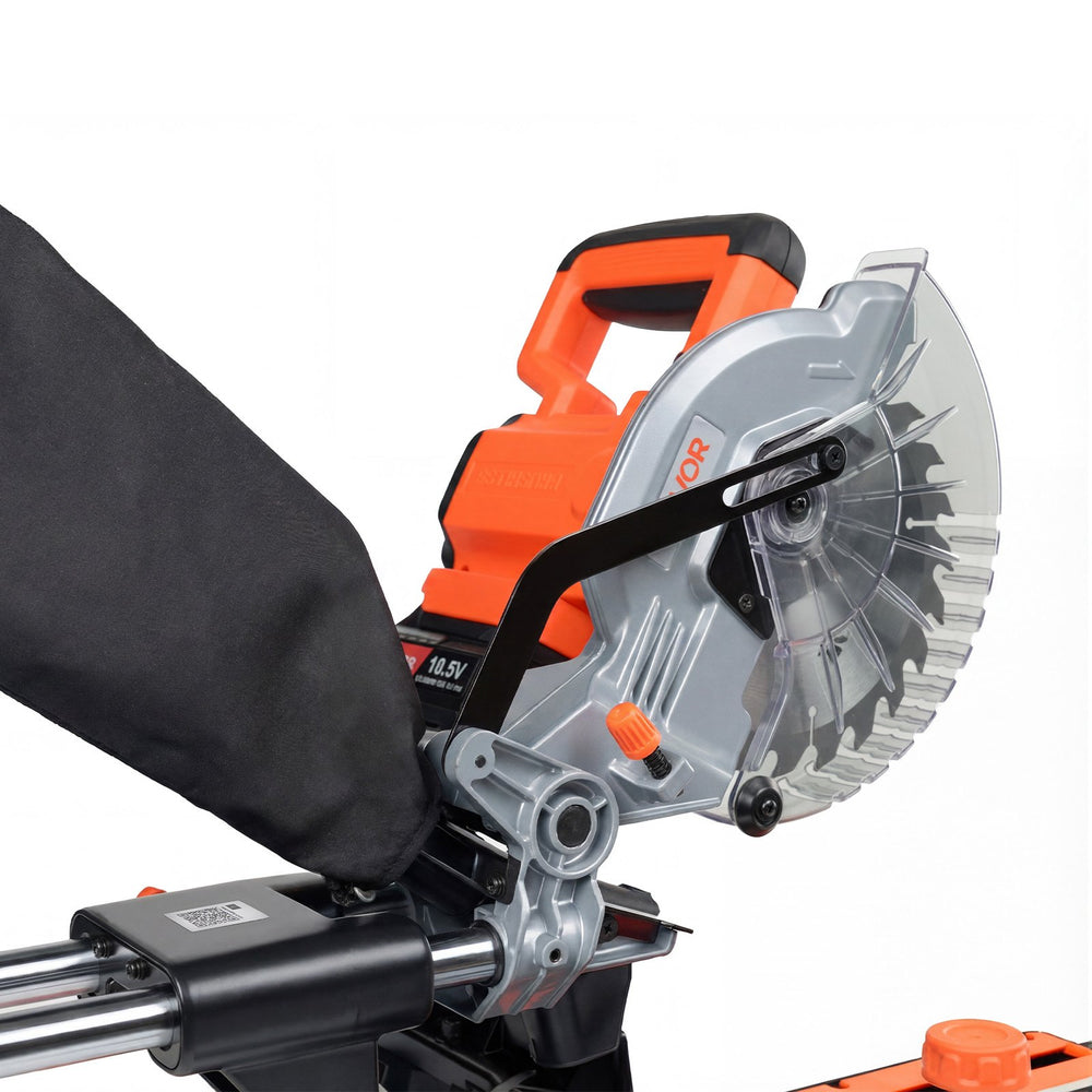 VEVOR Sliding Compound Miter Saw, 7-1/4 inch Blade, DC 18.5V Cordless Miter Saw, with LED Precision Alignment, Adjustable Angles, Battery and Charger Included, for Cutting Wood, Metals, Laminates