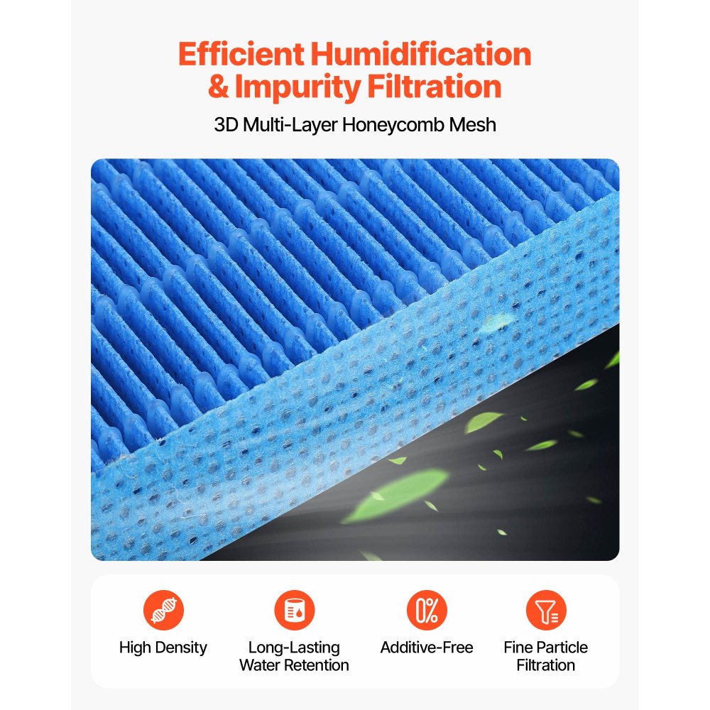 VEVOR Humidifier Replacement Filter, Single Pack Humidifying Pad for CM-50D/CM-80D Cigar Humidor Water Tanks, 3D Multi-Layer Honeycomb Mesh, Cigar Flavor Preservation, Cut-to-Fit for Your Humidor
