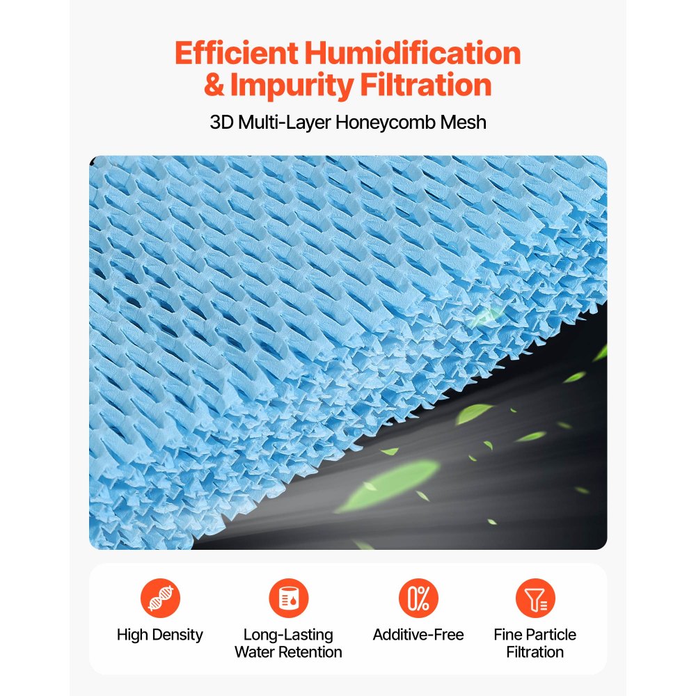 VEVOR Humidifier Replacement Filter, Single Pack Humidifying Pad Compatible with YC-288 Cigar Humidor Water Tank, 3D Multi-Layer Honeycomb Mesh, Cigar Flavor Preservation, Cut-to-Fit for Your Humidor