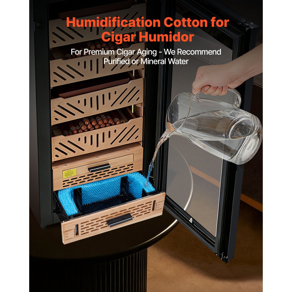 VEVOR Humidifier Replacement Filter, Single Pack Humidifying Pad Compatible with YC-88 Cigar Humidor Water Tank, 3D Multi-Layer Honeycomb Mesh, Cigar Flavor Preservation, Cut-to-Fit for Your Humidor