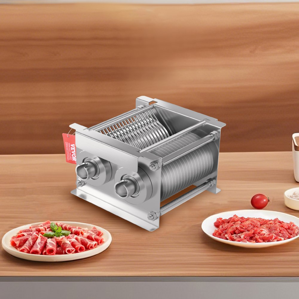 VEVOR Meat Cutter Machine Blade, 5 mm Blade for Commercial Meat Cutter, One Set Blade for SJY-DQ90 Meat Cutting Machine, Stainless Steel, Cutter Slicer Blade Set for Boneless Meat, Soft Vegetables