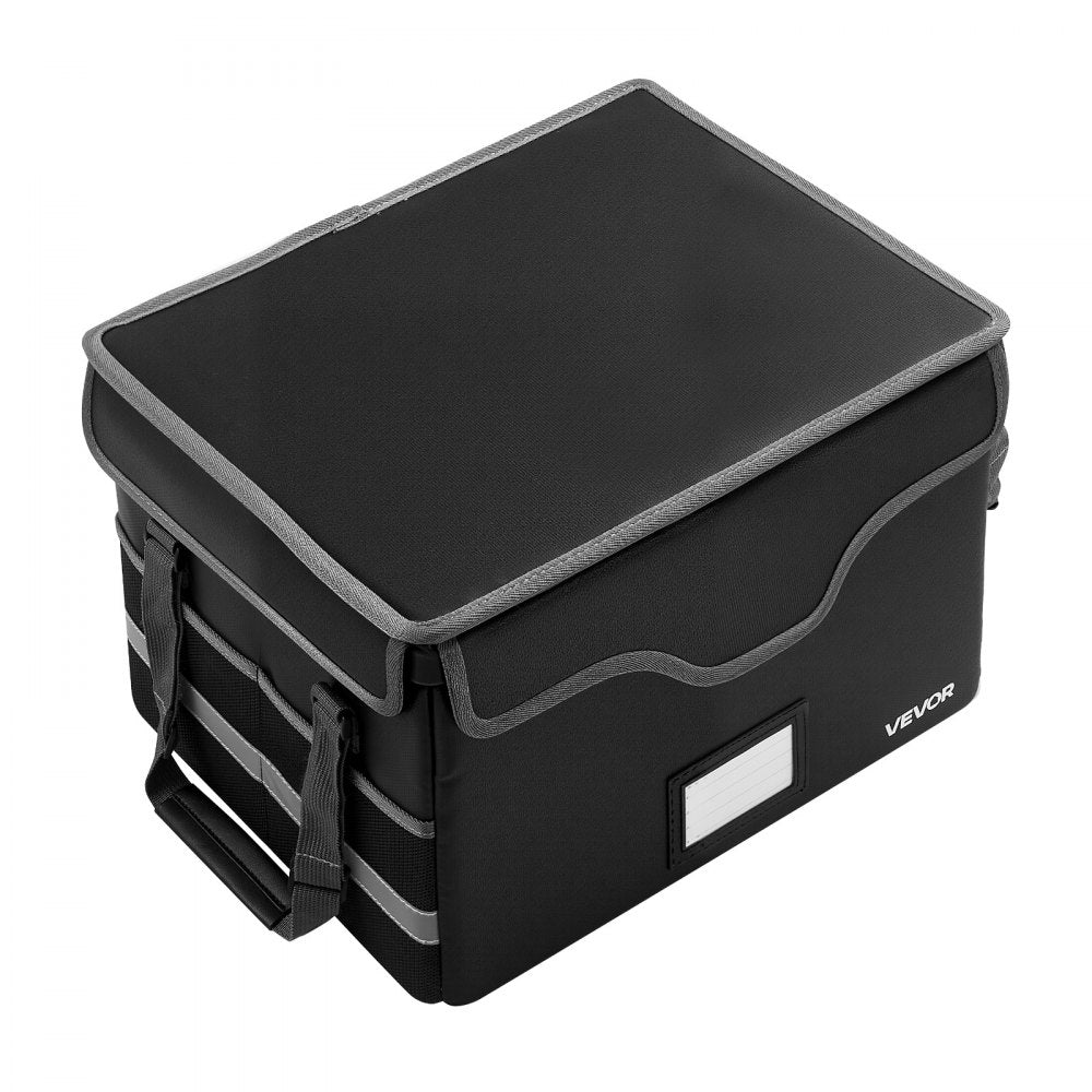VEVOR Fireproof Document Box, 1832 ℉ Heat Insulated Fireproof & Waterproof Box with Lock, Portable File Storage Security Organizer Home Office Travel Use, for Passports, Important Documents & Files