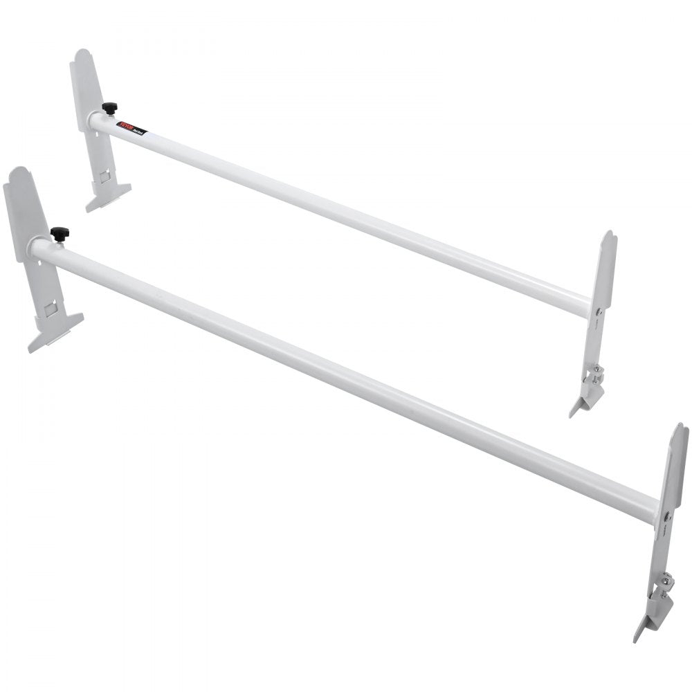 VEVOR Van Roof Ladder Rack, 2 Bar Alloy Steel Ladder Racks, Adjustable from 47.2"-78.7", 500 lbs Capacity, Roof Rack Compatible with Full-size Vans with Rain Gutter, Chevrolet Express, GMC Savana, etc