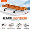 VEVOR Trailer Ladder Rack, 60" 2 Crossbars Ladder Roof Rack, Heavy-duty Steel Van Roof Ladder Rack, 500 lbs Capacity Van Ladder Rack, Fit for Universal Truck Roofs